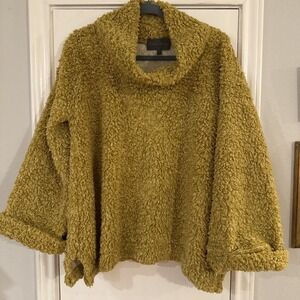 Sunday In Brooklyn Sweater Anthropologie Women's Size Small Fuzzy Chartreuse